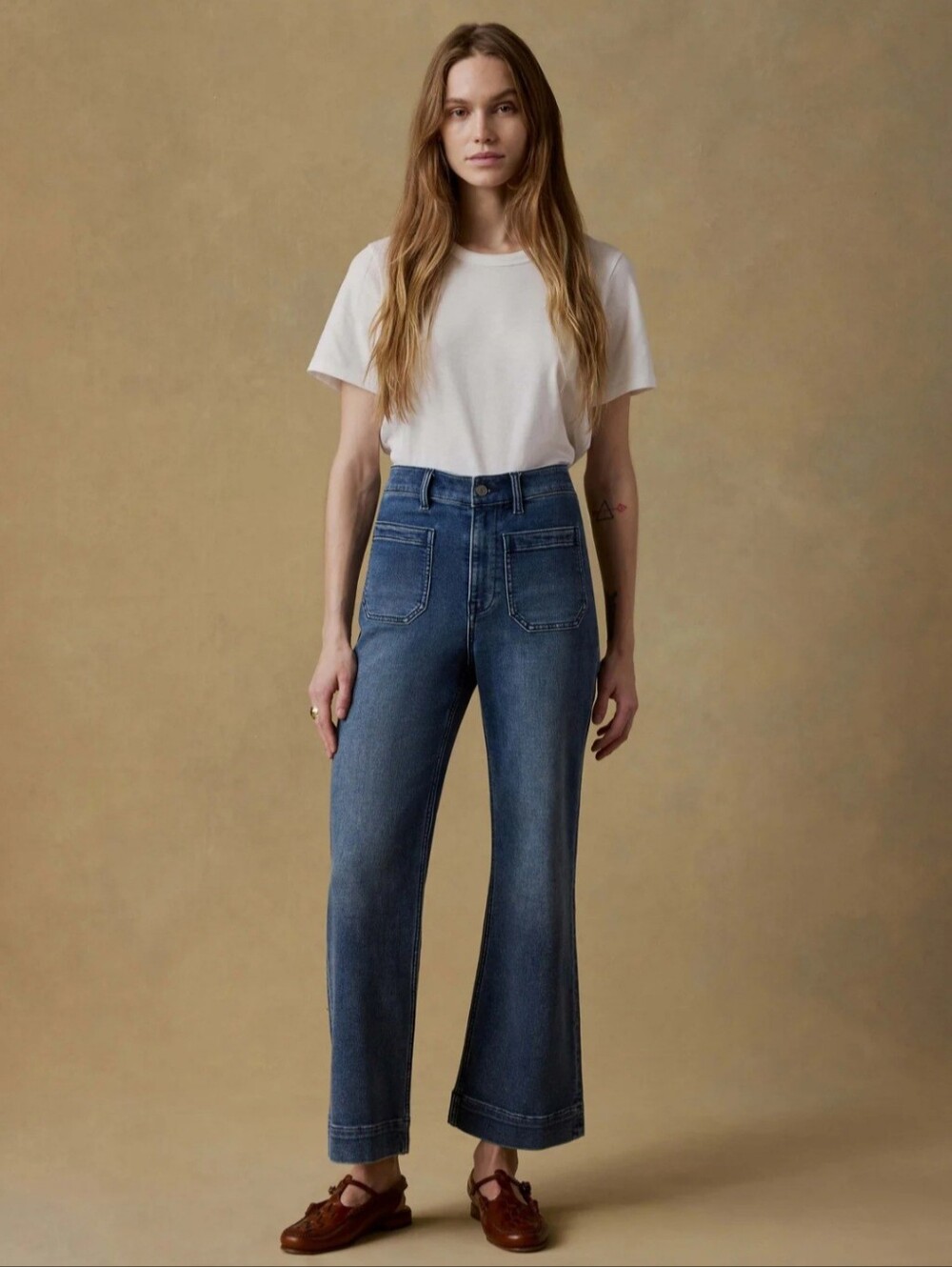 Faherty Stretch Terry Patch Pocket Ankle Pant in Riverton Wash. Size 28